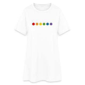 boules arc-en-ciel LGBT lgbtqi queer lgbt csd tshirt - Robe T-shirt Femme - blanc - Devant