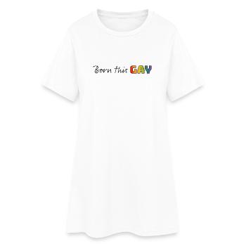 Rainbow né ce gay - Robe T-shirt Femme - blanc - Devant