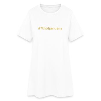 geboren am 7. Januar Geburtstag birthday - Frauen T-Shirt-Kleid - Weiß - Vorne