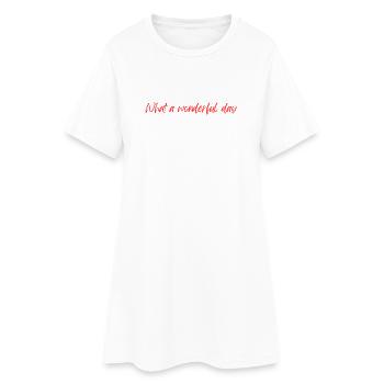 Merveilleuse journée - Robe T-shirt Femme - blanc - Devant