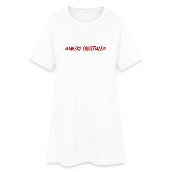 PÈRE NOËL. NOËL. JOYEUX NOËL. JE PEUX PAS - Robe T-shirt Femme - blanc - Devant
