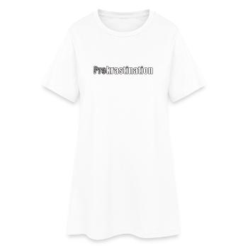 Procrastination - Robe T-shirt Femme - blanc - Devant