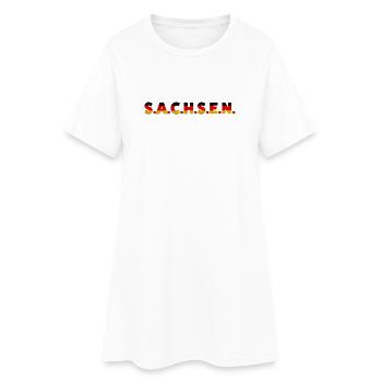 Sachsen Deutschland Dresden Leipzig Flagge Deutsch - Frauen T-Shirt-Kleid - Weiß - Vorne