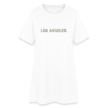 LOS ANGELES – Typographie moderne du béton - Robe T-shirt Femme - blanc - Devant