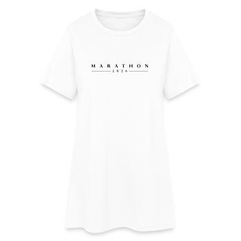 Lettrage Marathon 2026 - Robe T-shirt Femme - blanc - Devant