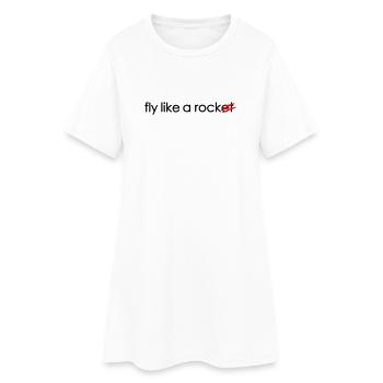 vole comme une fusée - Robe T-shirt Femme - blanc - Devant