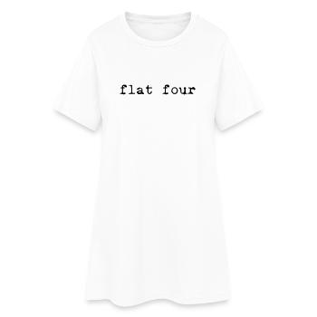 Flat sechs - Frauen T-Shirt-Kleid - Weiß - Vorne