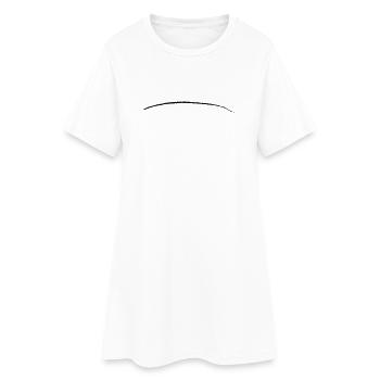 gebogener Strich Pinselstrich Unterstrich Linie - Frauen T-Shirt-Kleid - Weiß - Vorne