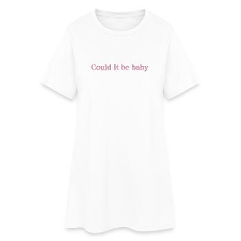 IMG 7280 - Frauen T-Shirt-Kleid - Weiß - Vorne