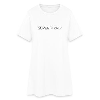 Generatorix - Frauen T-Shirt-Kleid - Weiß - Vorne