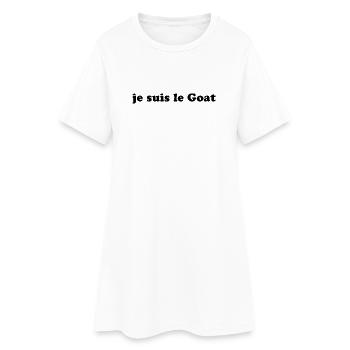 Tshirt idée humour goat  - Robe T-shirt Femme - blanc - Devant