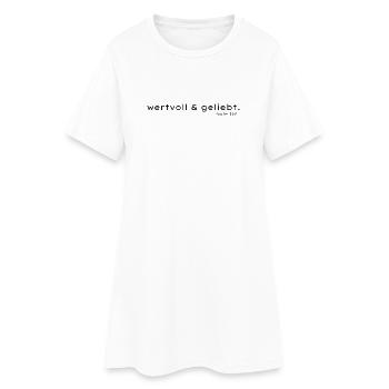 Wertvoll und Geliebt Psalm 139 - Frauen T-Shirt-Kleid - Weiß - Vorne