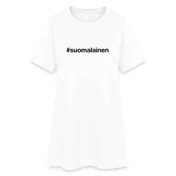SUOMALAINEN Hashtag Ich bin Finne Finnland - Frauen T-Shirt-Kleid - Weiß - Vorne