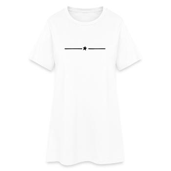 Star T-Shirt Line Design Graphique Minimaliste - Robe T-shirt Femme - blanc - Devant