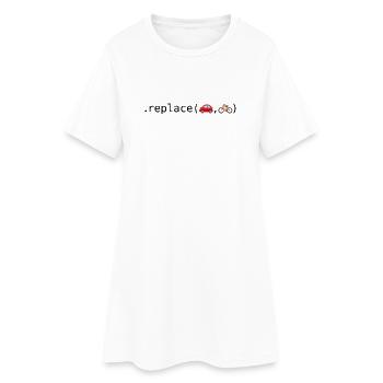 Remplacer les voitures par des vélos; Édition Python - Robe T-shirt Femme - blanc - Devant