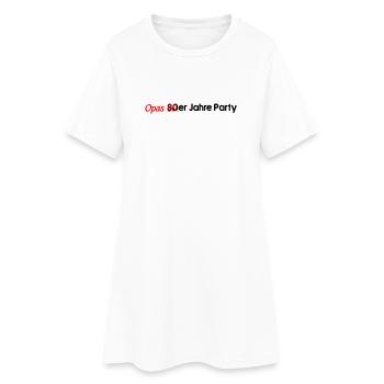 Opas 80er - Frauen T-Shirt-Kleid - Weiß - Vorne