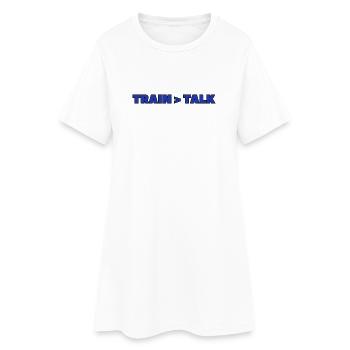 Train > Talk – Gym & Fighter Mindset Design - Robe T-shirt Femme - blanc - Devant