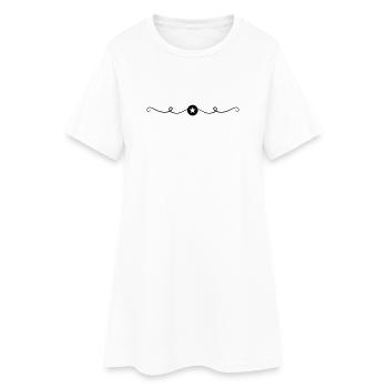 Gamme d’Ornements en Étoile - Robe T-shirt Femme - blanc - Devant