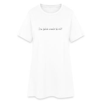 Dein Lächeln verändert die Welt - Frauen T-Shirt-Kleid - Weiß - Vorne