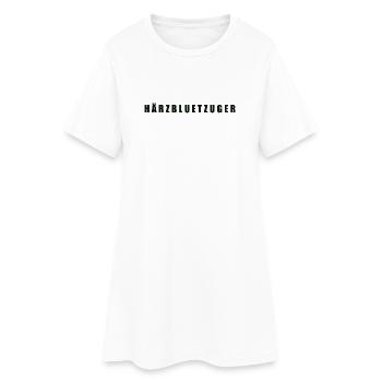 Härzbluetzuger Kanton Zug - Frauen T-Shirt-Kleid - Weiß - Vorne