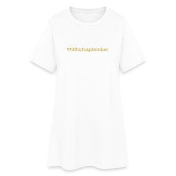 Né le 13 Septembre Anniversaire - Robe T-shirt Femme - blanc - Devant