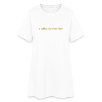 born on September 15 Birthday birthday - Women’s T-Shirt Dress - white - Front