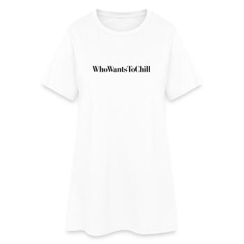 Qui veut se détendre - Robe T-shirt Femme - blanc - Devant