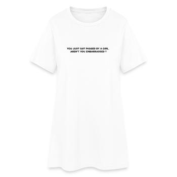 Du wurdest gerade überholt - Frauen T-Shirt-Kleid - Weiß - Vorne