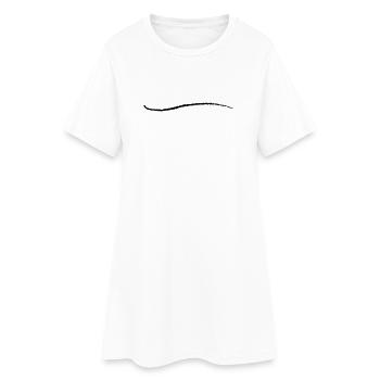 Stroke Art Brush Stroke Underscore Crack Line - Women’s T-Shirt Dress - white - Front