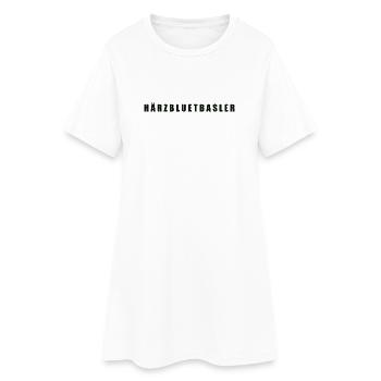 Härzbluetbasler Kanton Basel - Frauen T-Shirt-Kleid - Weiß - Vorne