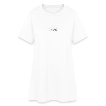 Année 2026 - Robe T-shirt Femme - blanc - Devant