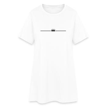 Krone Symbol Linie - Frauen T-Shirt-Kleid - Weiß - Vorne