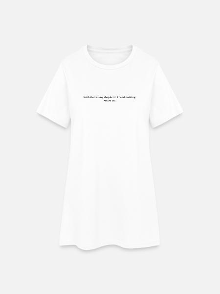 Avec Dieu comme berger, je n’ai besoin de rien. - Robe T-shirt Femme - blanc