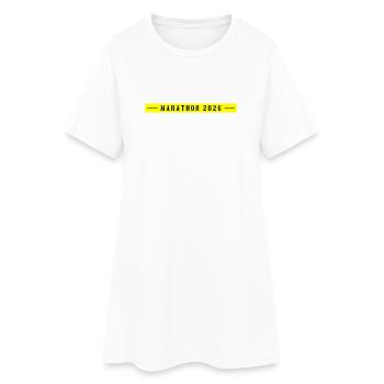 Marathon 2026 - Frauen T-Shirt-Kleid - Weiß - Vorne