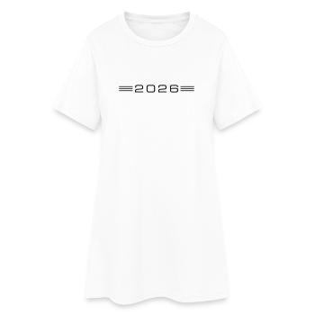 Ligne d’année 2026 - Robe T-shirt Femme - blanc - Devant