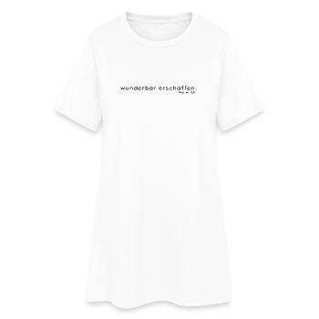 Wunderbar erschaffen - Bibelvers - Frauen T-Shirt-Kleid - Weiß - Vorne