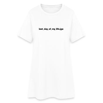 Conception de fête JGA - Robe T-shirt Femme - blanc - Devant