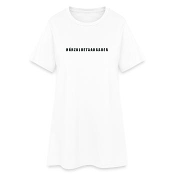 Härzbluetaargauer Kanton Aargau - Frauen T-Shirt-Kleid - Weiß - Vorne