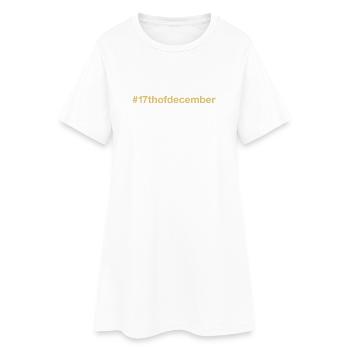 Né le 17 décembre Anniversaire - Robe T-shirt Femme - blanc - Devant