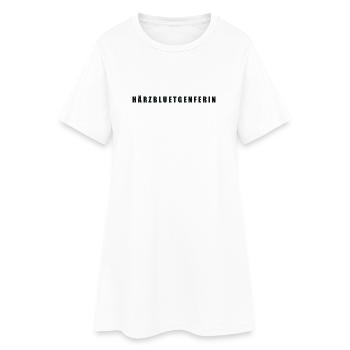 Härzbluetgenferin Kanton Genf - Frauen T-Shirt-Kleid - Weiß - Vorne