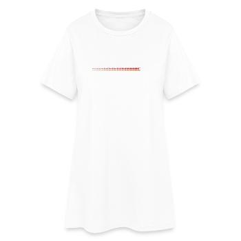Rayures dégradées de coucher de soleil avec emblème de vélo - Robe T-shirt Femme - blanc - Devant