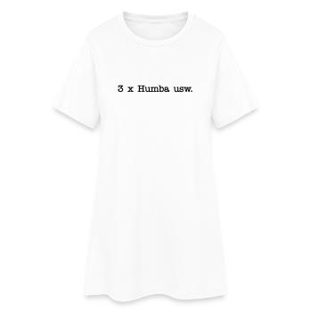 Humba usw - Frauen T-Shirt-Kleid - Weiß - Vorne