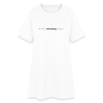Koordinaten Hünenberg Kanton Zug - Frauen T-Shirt-Kleid - Weiß - Vorne