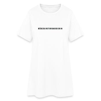 Härzbluetjurassierin Kanton Jura - Frauen T-Shirt-Kleid - Weiß - Vorne