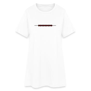 Amour de la ligne de cœur - Robe T-shirt Femme - blanc - Devant