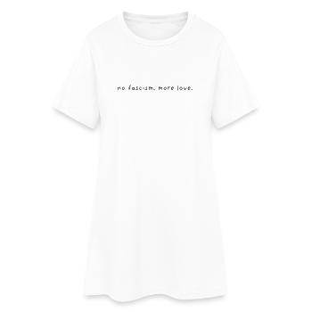 pas de fascisme, plus d’amour - Robe T-shirt Femme - blanc - Devant