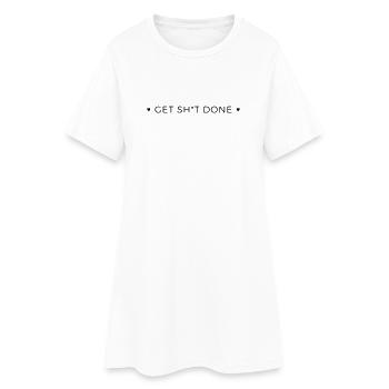 Faites-vous chier - Robe T-shirt Femme - blanc - Devant