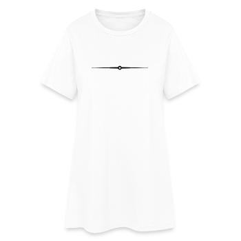 Icône de la Ligne Étoile - Robe T-shirt Femme - blanc - Devant