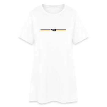 Team Deutschland Fahne - Frauen T-Shirt-Kleid - Weiß - Vorne