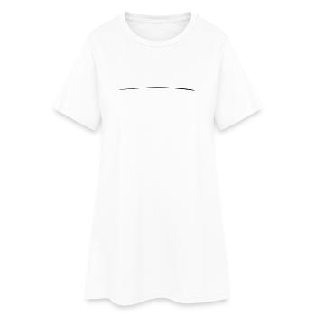 Strich art coup de pinceau tiret - Robe T-shirt Femme - blanc - Devant